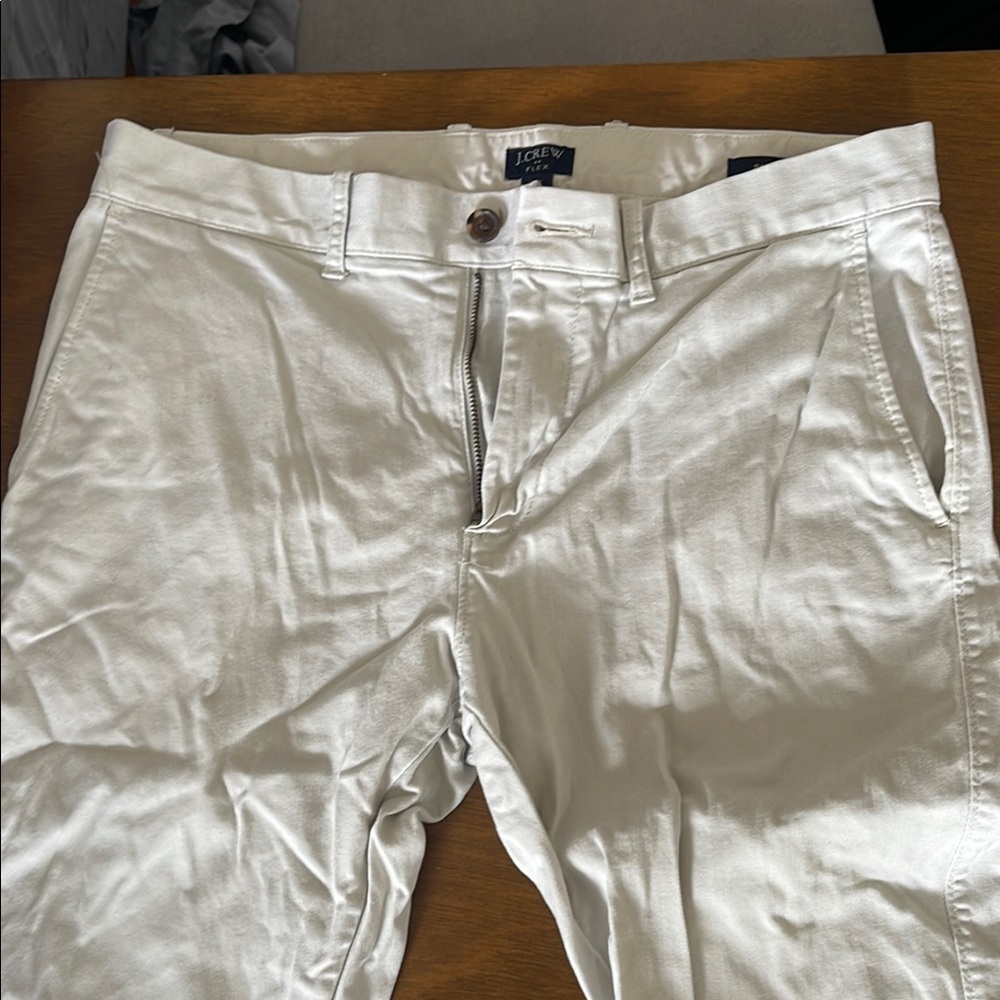 J. Crew White Chinos Classic Straight-Leg